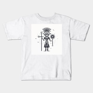 Mystical Shamanic Art, boho vibe pattern 3 Kids T-Shirt